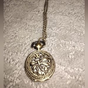 Dragonfly Pendant Watch Necklace